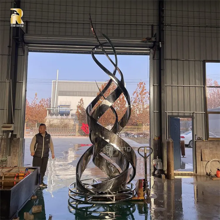 Custom Design Modern Design Stainless Steel Fountain Sculpture for Sale