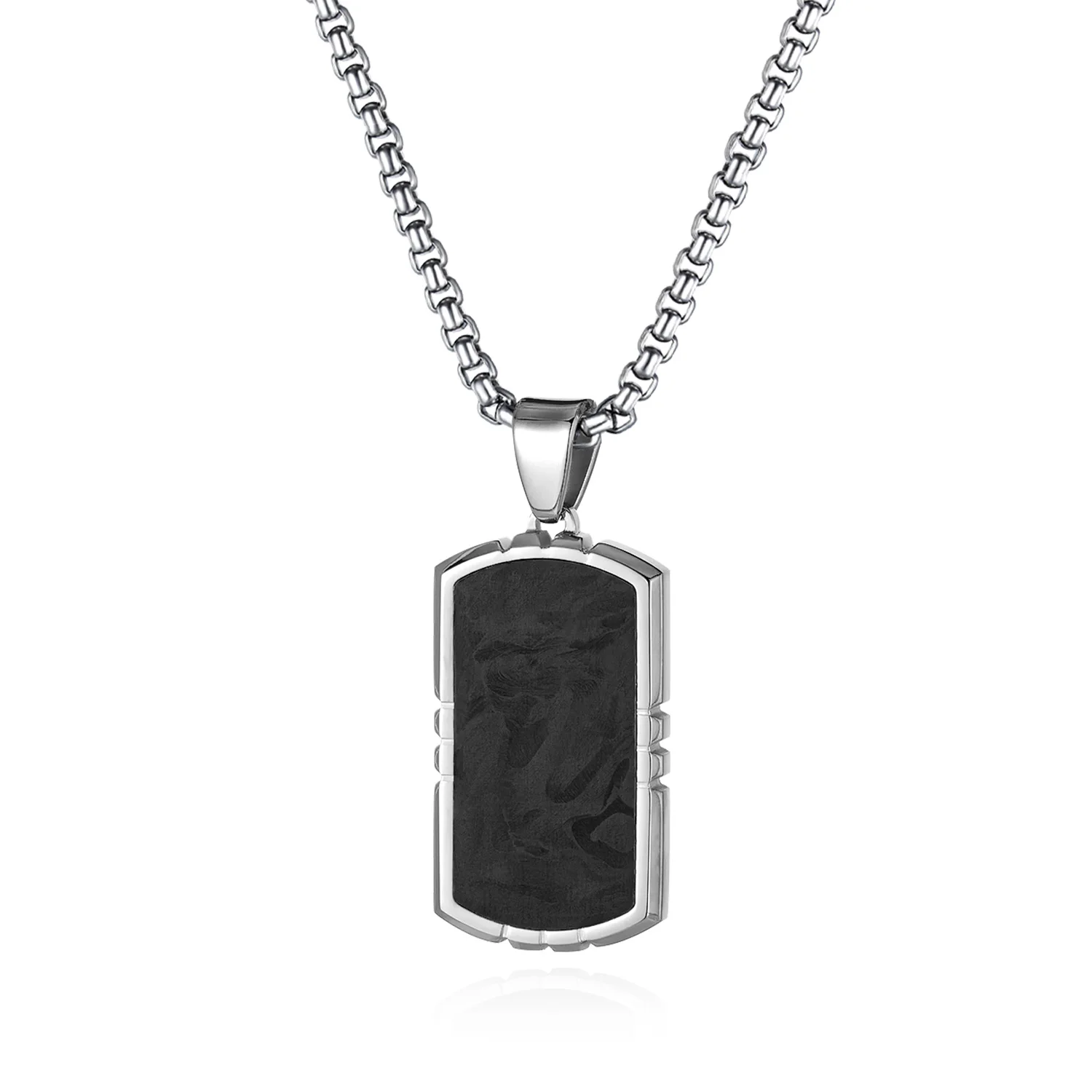 

Men’s Geometric Pendant Necklace – Minimalist Hip Hop Stainless Steel Chain, Vintage Punk Style Accessory