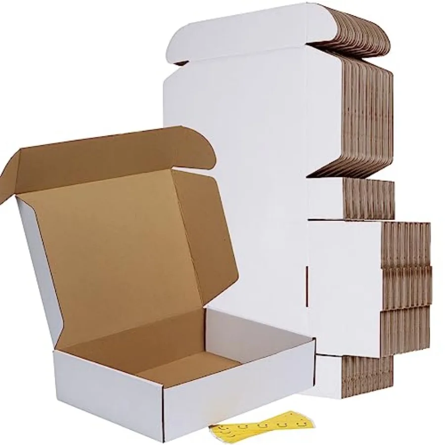

Inch Shipping Boxes Set of 50 White Small Corrugated Cardboard Box Mailer Boxes for Packing Small Business