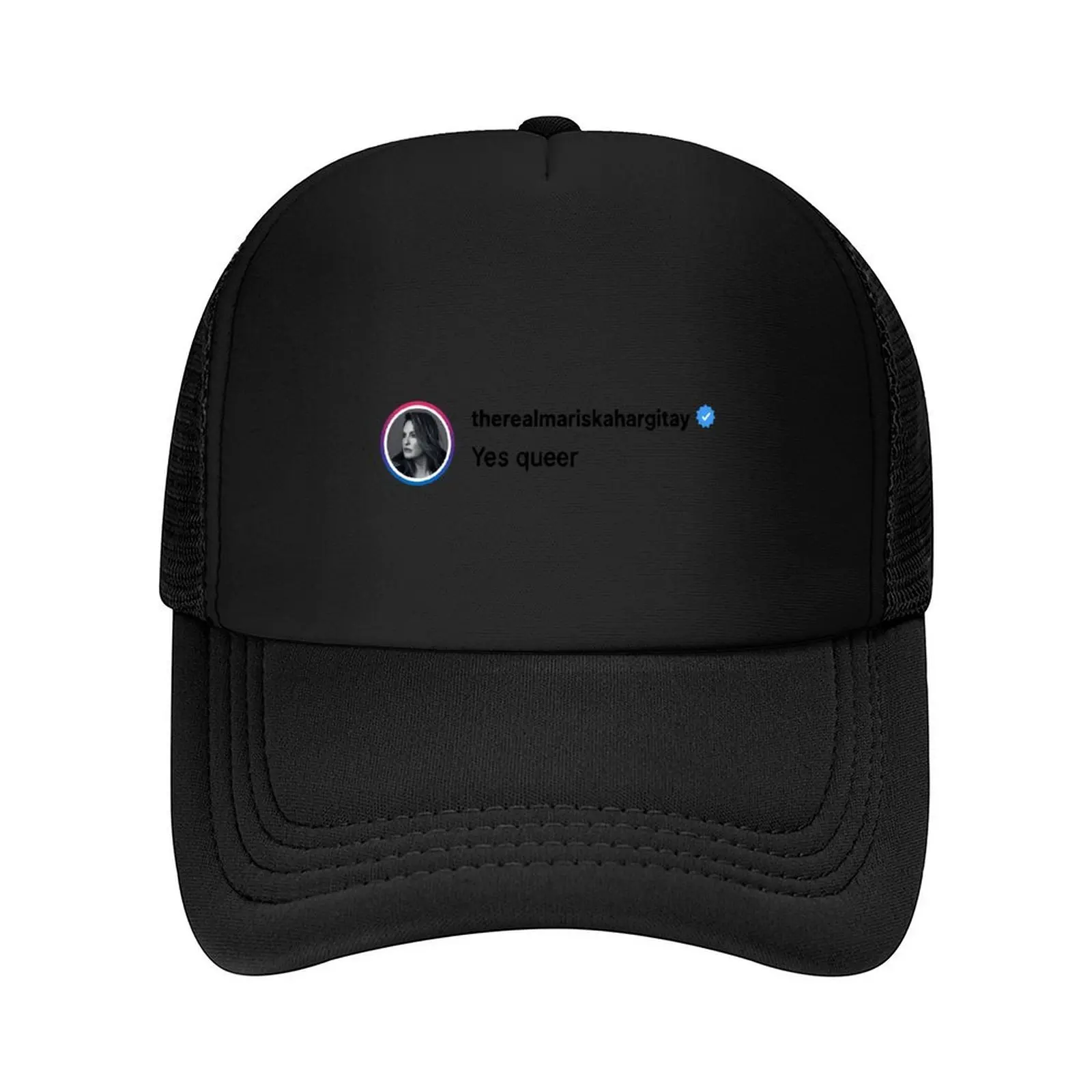 

yes queer (mariska hargitay) Baseball Cap hats for men Fishing cap Fashion Beach Streetwear Boy Women's