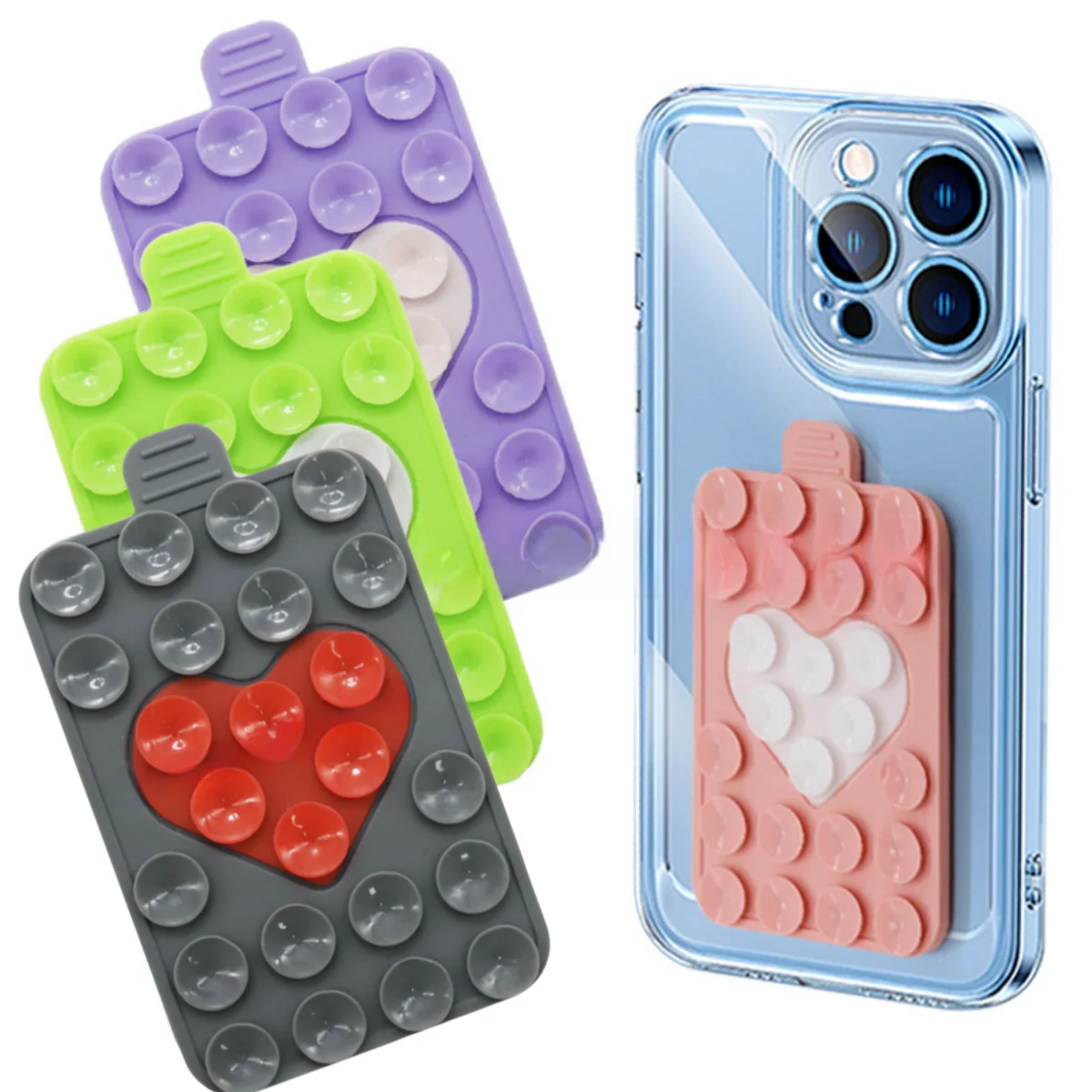 

Holder Universal Mobile Phone Double-sided Silicone Suction Cup Cell Phone Holder Travel Portable Wall Hanging Phone Holder