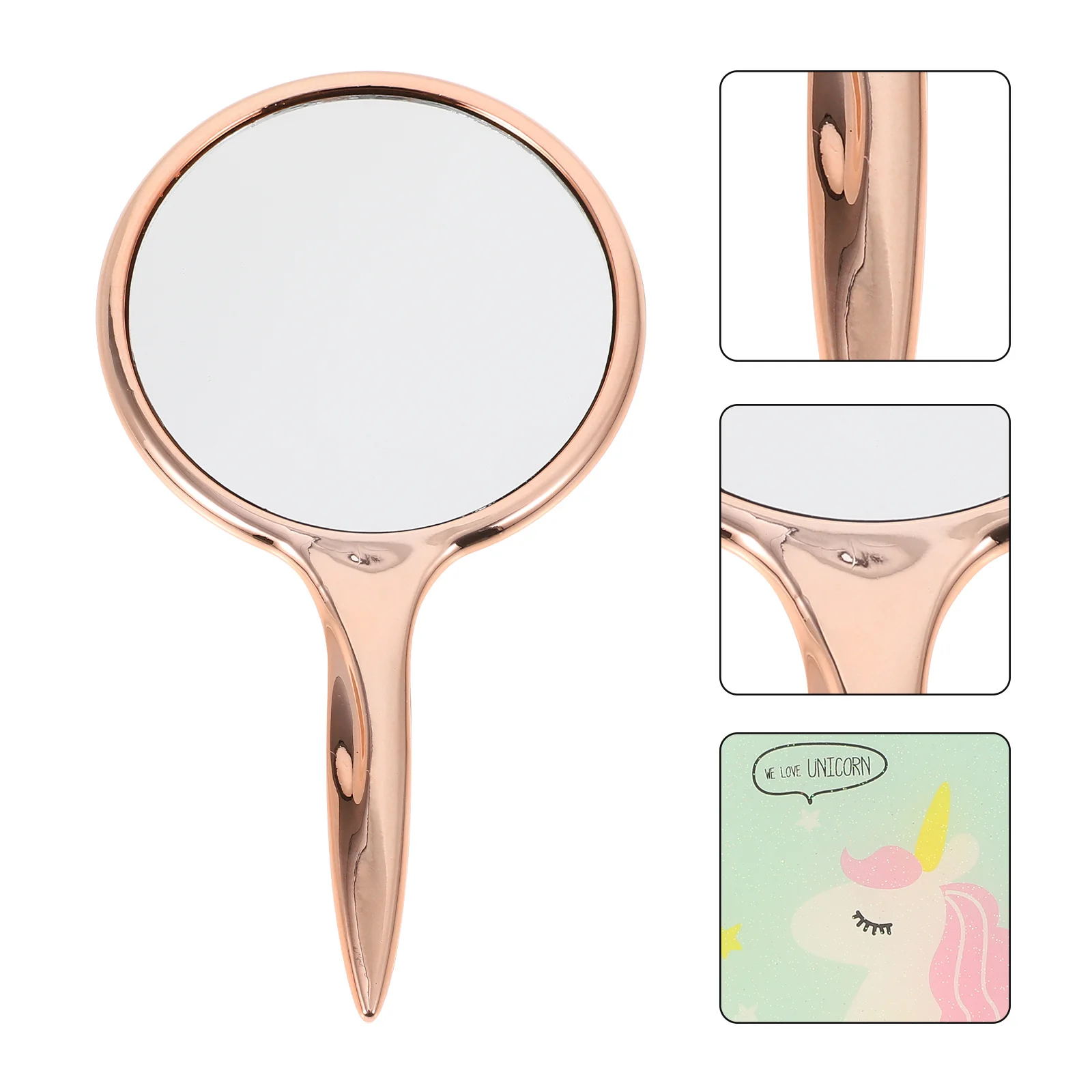 

Handheld Makeup Mirror Portable with Ergonomic Design Perfect Weight Compact Travel Vanity Mirror for Women Girls Beauty
