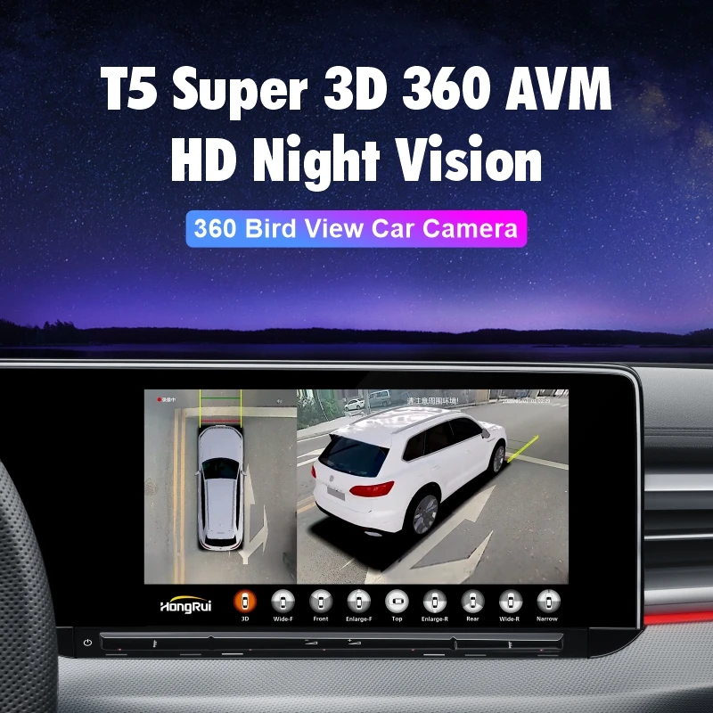 T5 360 Car Camera 3D Night Vision Around Bird View System 4 Camera  360 Degree Car Camera