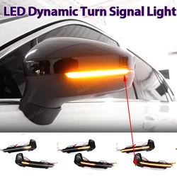 Dynamic LED Turn Signal Lights Rearview Mirror Indicator Blinker Repeater For Volkswagen VW Tiguan MK2 2017-22 Touareg MK3 19-22