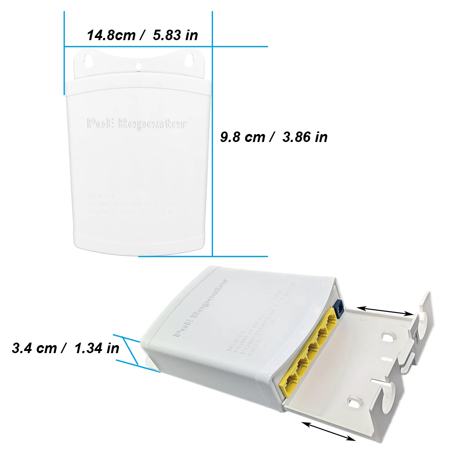 5 Port POE Extender 4 Port Repeater 100/1000Mbps Waterproof Outdoor Indoor Network IP55 44-57V for POE Camera Wierless AP Phone
