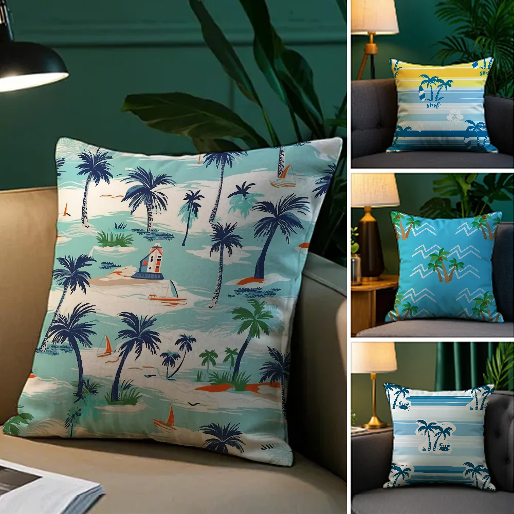 

Art Plam Trees Flowers Pillow Case Plush Fabric Soft Double Sided Print Sofa Cushion Cover Throw Pillow Covers