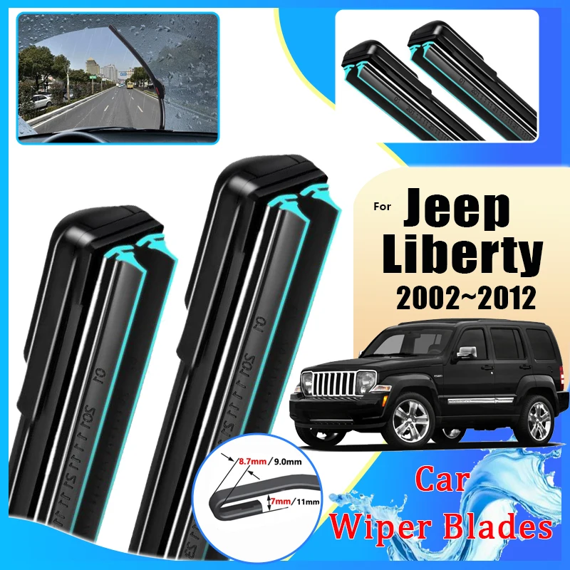 

2X Car Windscreen Wiper For Jeep Liberty KJ KK Cherokee 2002 2003~2012 Front Hybrid Wiper Blades Window Brushe Auto Accessories