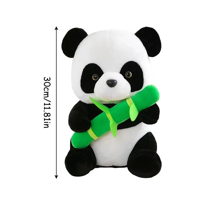 Cute Panda Plushies Soft Cuddly Panda Bear Plush Doll Stuffed Toy Animal Plushies Toys 30cm Huggable For Kids Adults Boys Girls