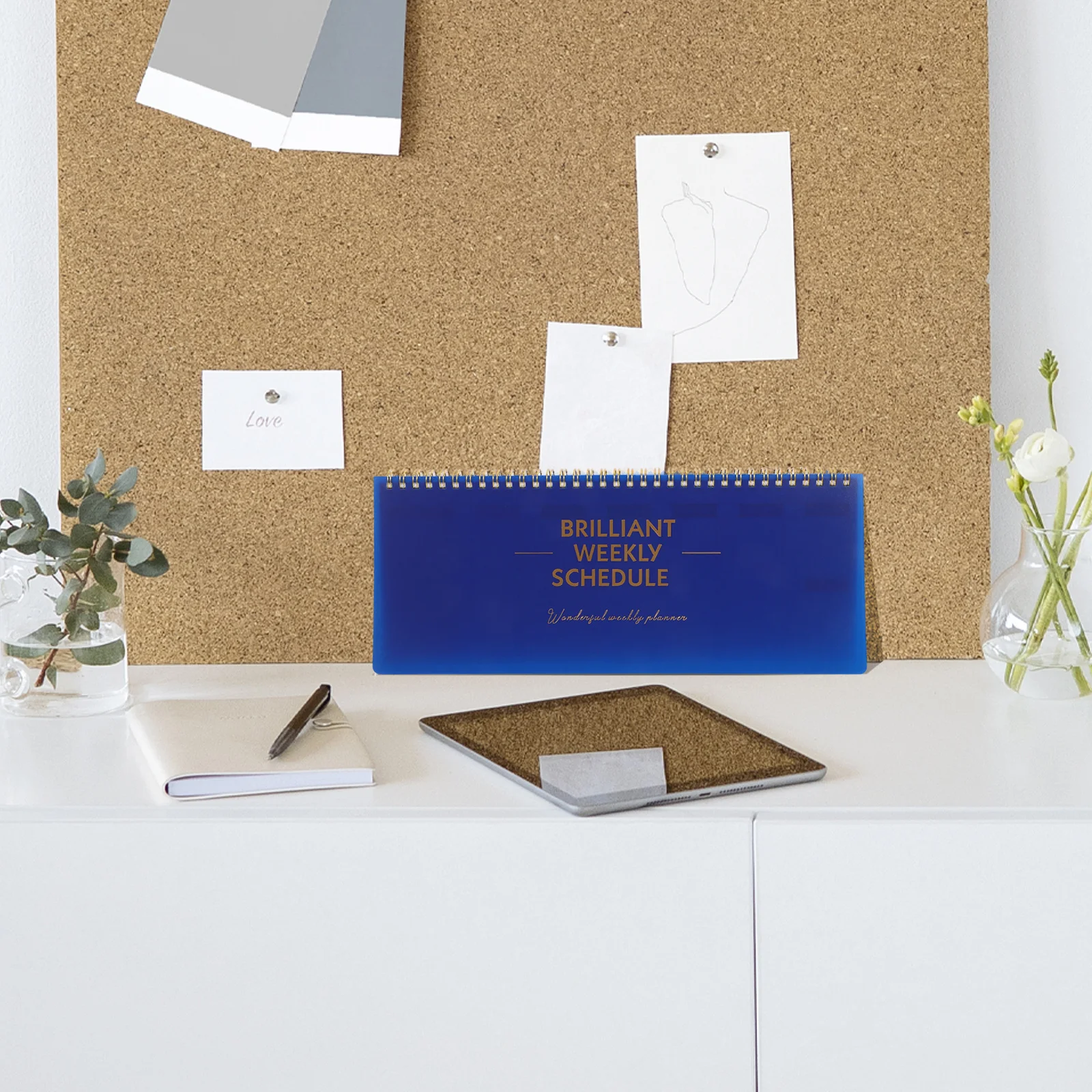 

Weekly Planning Pad Blue English Planner Undated Tear Off Notepad Schedule Calendar Sheets Home Office School Supplies