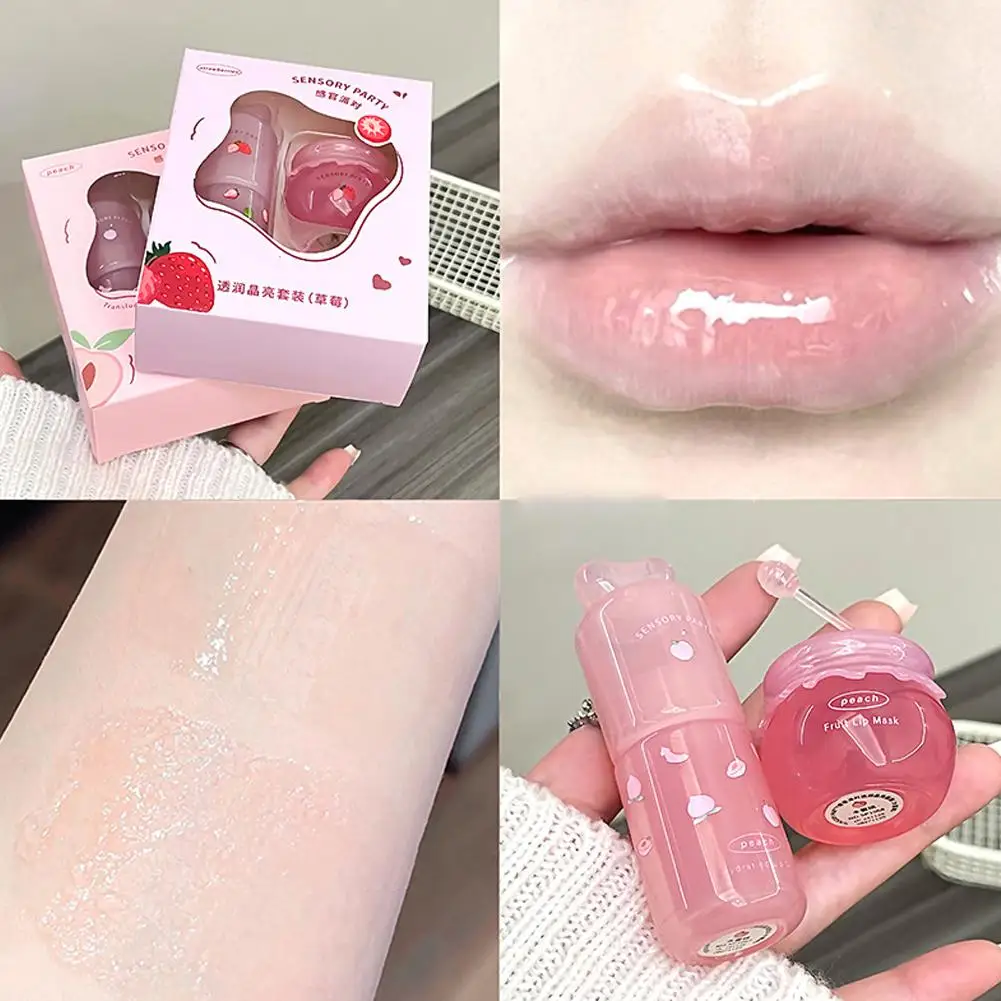 Hydraterende Lip Masker Fruitige Smaak Lippenbalsem Verminderen Verlicht Droogheid Diepe Hydratatie Lipverzorging Lijnen Lip Z9I2