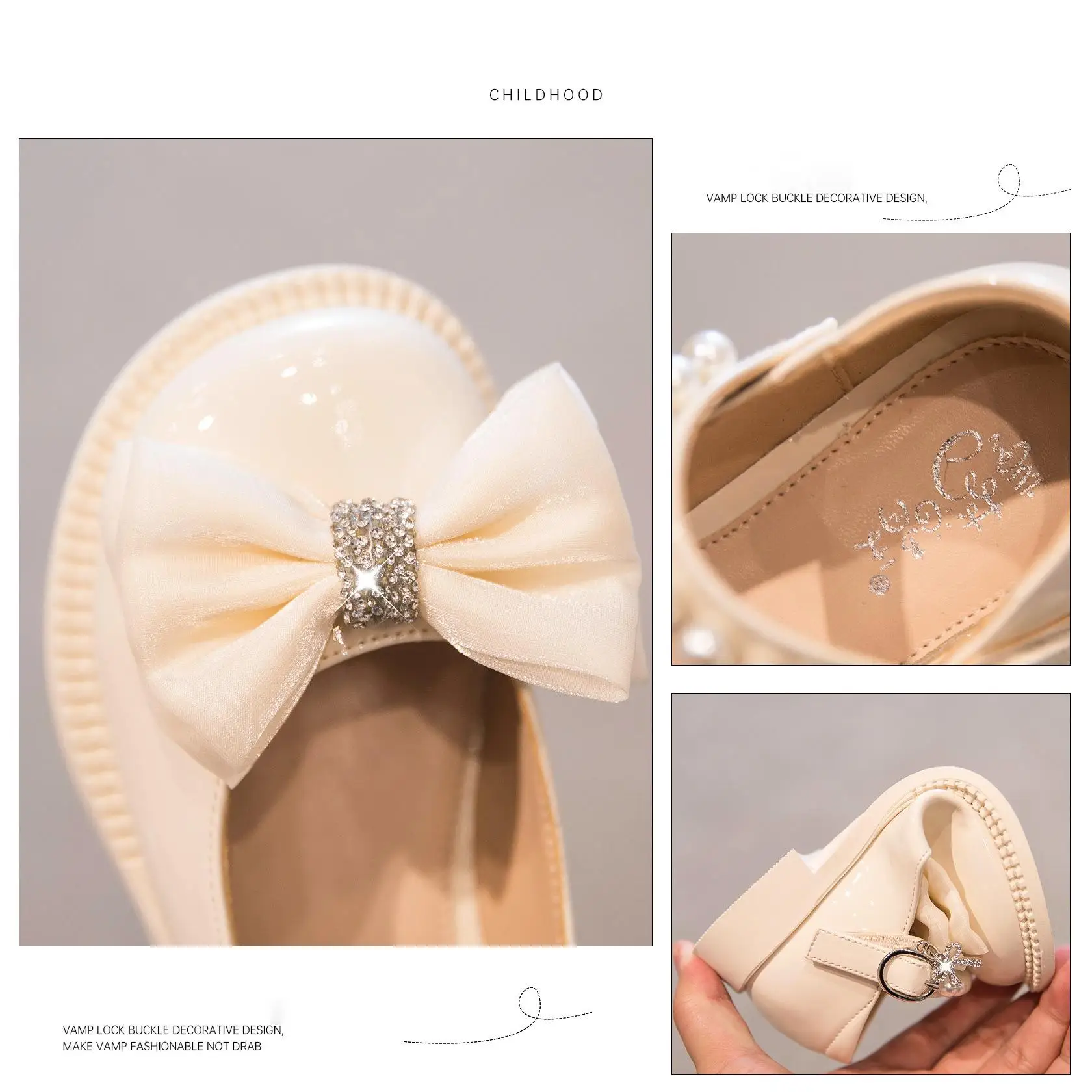 New Girls Princess Bow Tie Leather Shoes Spring Autumn Children National Style Dance Shoes Kids Toddler Girls Shoes Flats