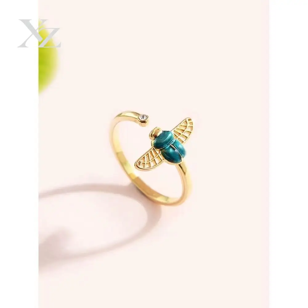 Hot Sale Unique Scarab Open Ring Adjustable Ring Creative Girlfriend Fashion Luxury Joker Gift