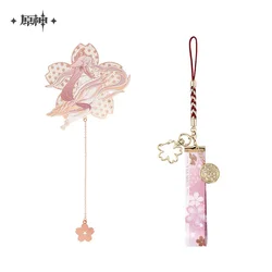 Sunsyea Genshin Impact Official Merch miHoYo Original Authentic Yae Miko Theme Series Metal Bookmark Keychain