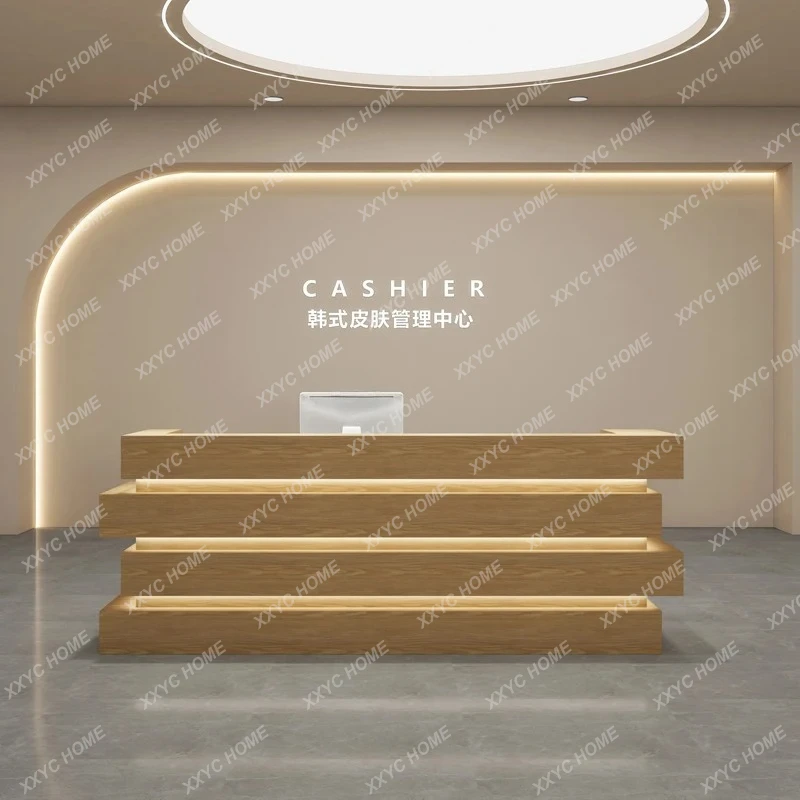 TA Beauty Salon Bar Counter Cashier Commercial Company Simple Hair Salon Creative Reception Desk