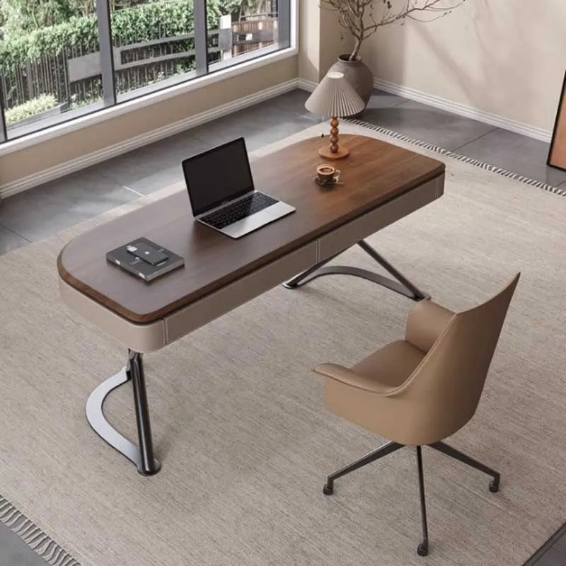 Office Drawer Computer Desks Storage Modern Wooden Table Computer Desks Study Height Writing Escritorios De Ordenador Furniture