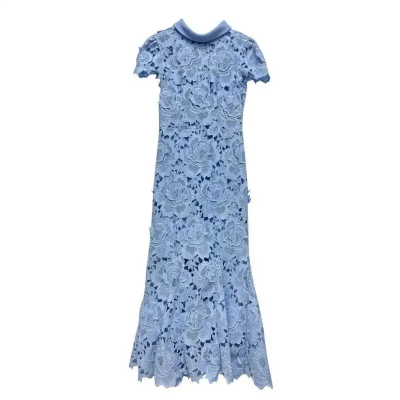 

Luxury 2025 Summer Holiday Beading Diamond Crystal Emboirdery Lace Evening Long Dress Women Short Sleeve Bridesmaids Party Robe