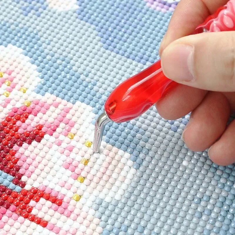 13pcs Set Head Diamond Painting Big Long Pen Tip Thin Multifunctional Threaded Tip for Embroidery Nail Art Tool DIY Alloy Head