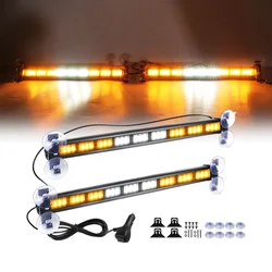 Luz de advertencia de seguridad para parabrisas delantero de coche 2 en 1, 162 LED, 6 cambios de colores, lámpara de señal de emergencia estroboscópica para vehículos policiales, 12V, 24V