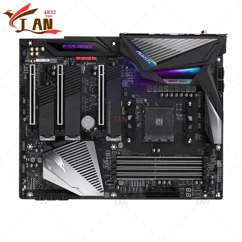 

For X570 AORUS MASTER Motherboard 128GB AM4 DDR4 ATX X570 Mainboard 100% Tested Fully Work TAN