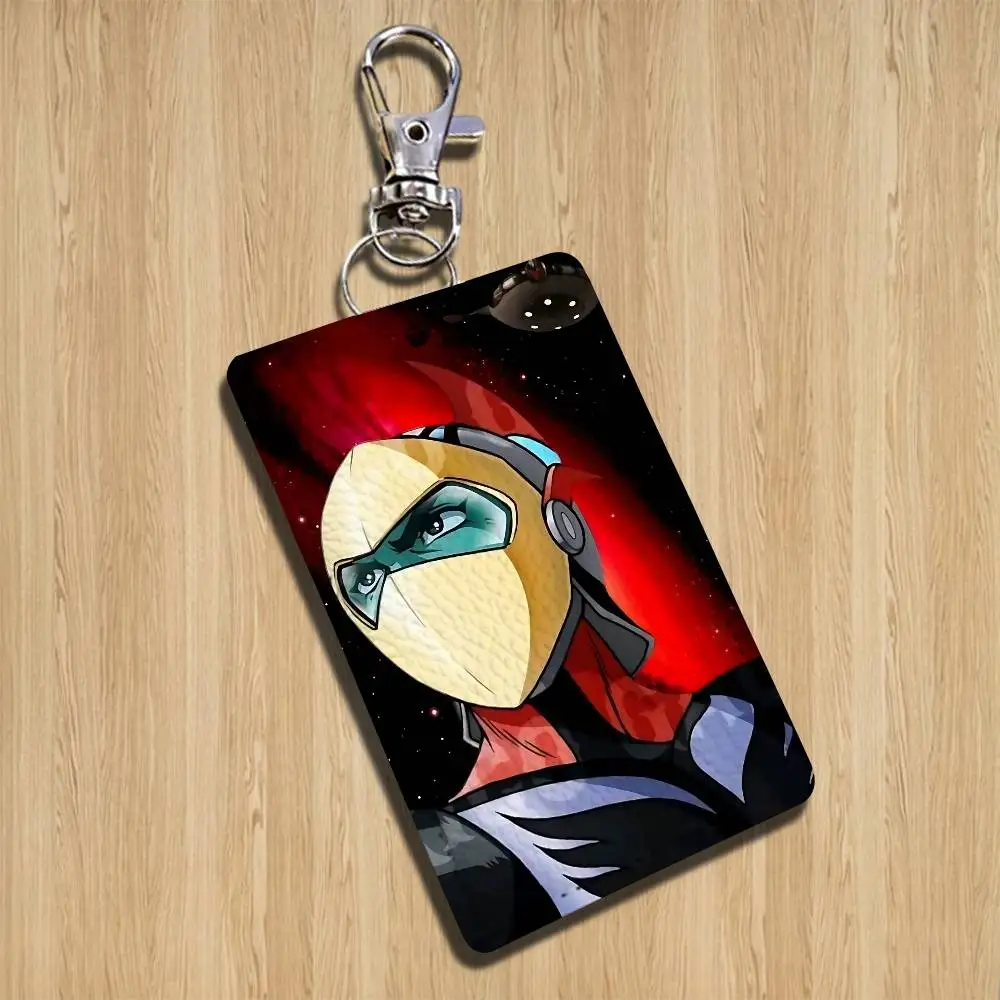 합금 UFO Goldorak Grendizer 키체인 홀더 지하철 은행 카드 버스 케이스 배지 홀더 지갑 카드 질감 패턴에 적합