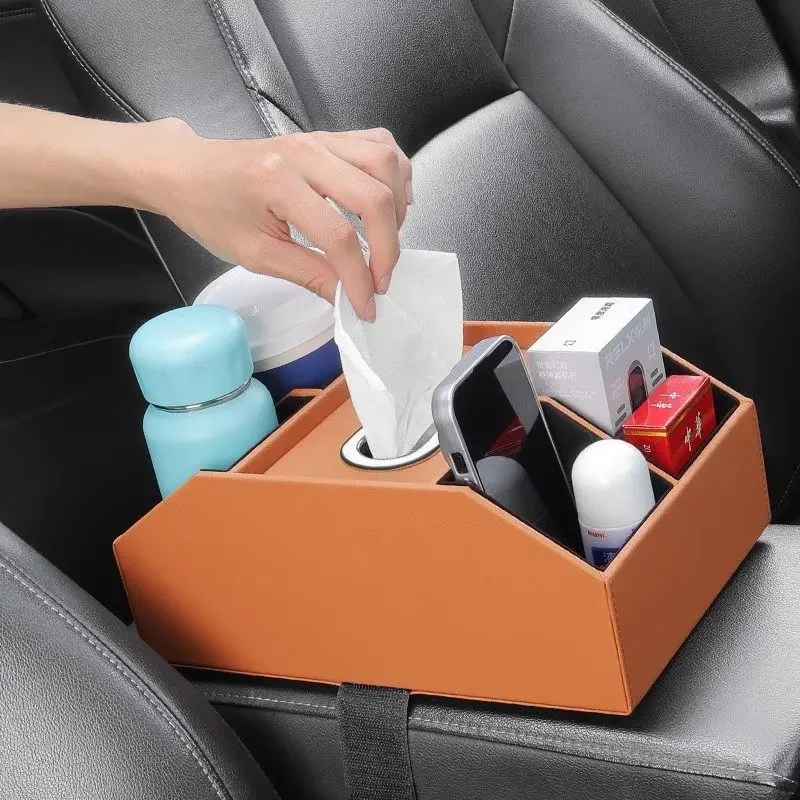 Car Armrest Boxes Storage Boxes Car Tissue Boxes Multifunctional Car Armrest Box Water Cup Bracket Middle Storage Box