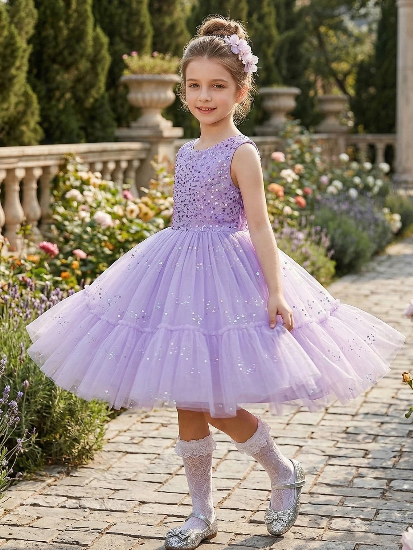 flower girl purple dresses Light Purple Flower Girl Dress Tutu,Diy Flower Girl Dress,Cute Baby Flower Girl Dress,FD00037, Child8 / White