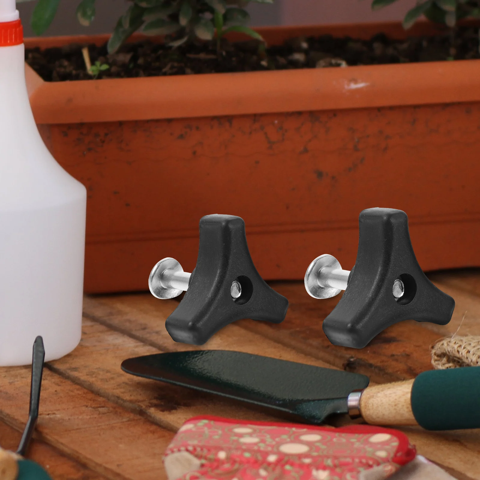 

4 Sets Handle Triangle Knob 5cm Bolt Universal Most Lawnmower Handle Replacement Garden Tools Mower Machine Accessories