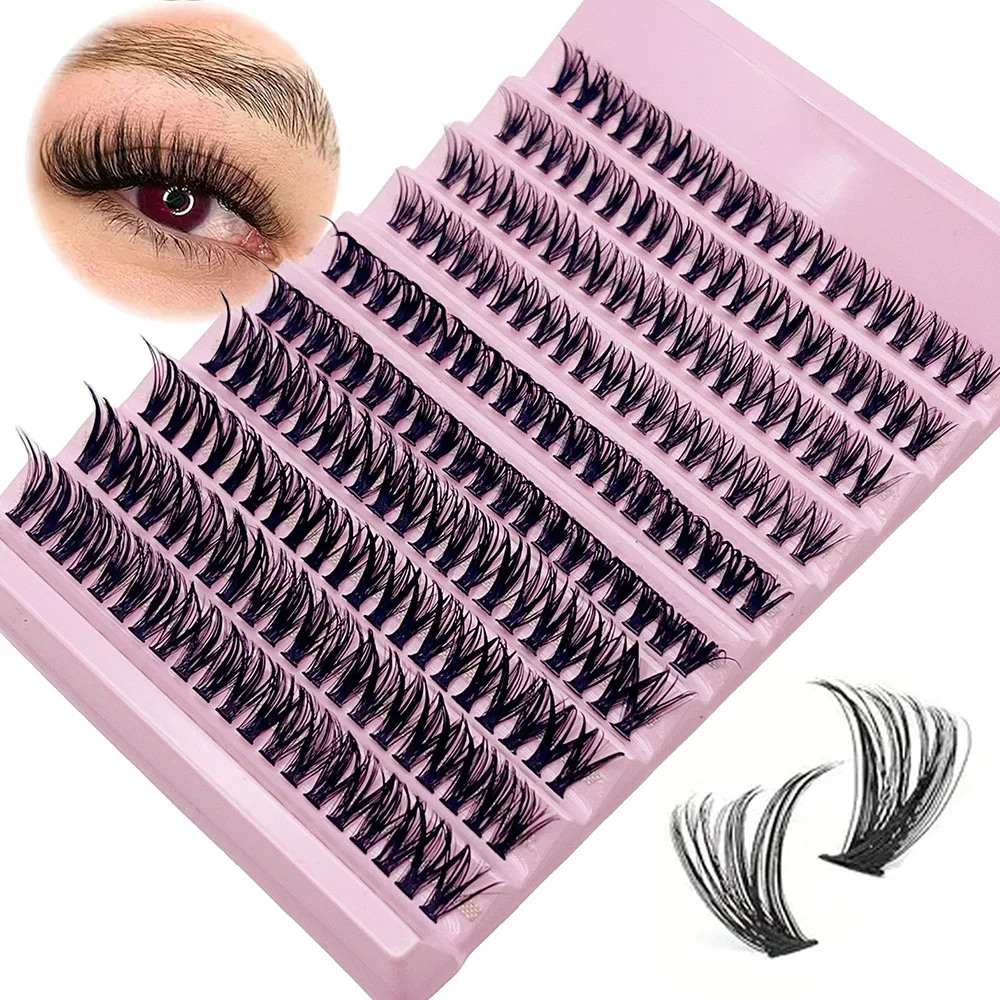 DIY Individual Lashes 8-16mm Cluster Lashes Natural Look Mixed Tray Eyelash Extension Volume Lash Clusters Eyelashes Long