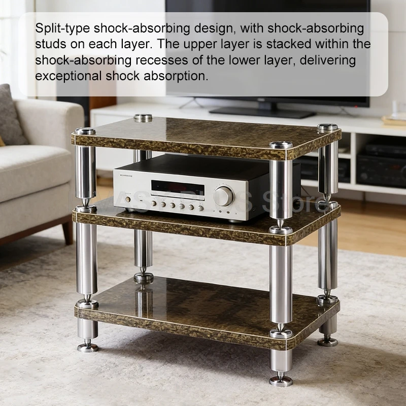 

Slippy Audio Rack 400KG Big Load/Tier 25MM Board Thick Amplifier Stand Amp Shelves Solid Leg Height For Home DJ