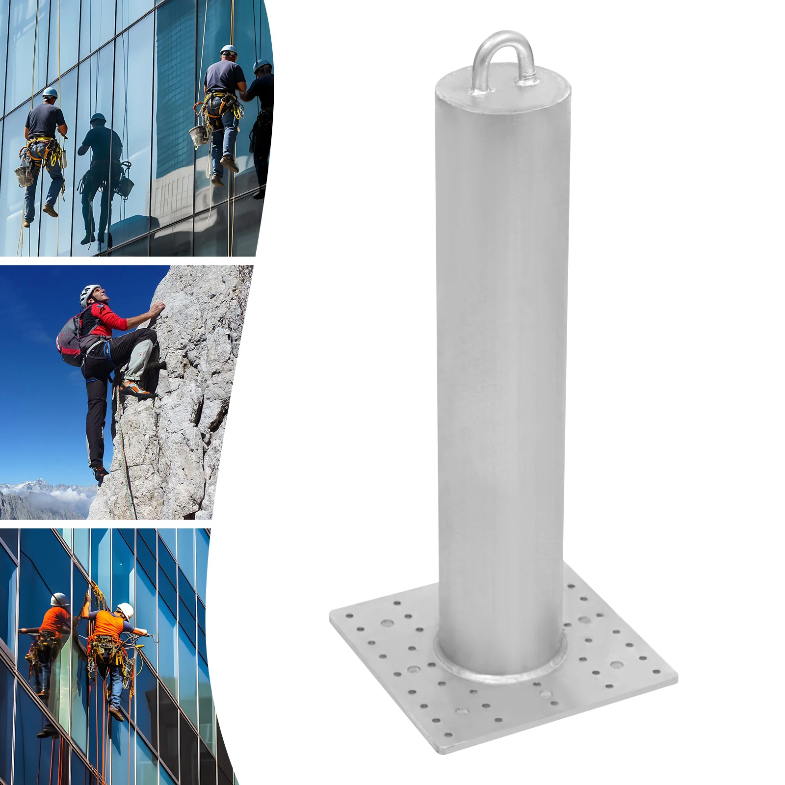 مرساة سقف حديدية، مرساة سقف تجارية، مرساة سقف واقفة مع 40 فتحة 5000 رطل كسر 10*10*24 بوصة للحماية من السقوط #5