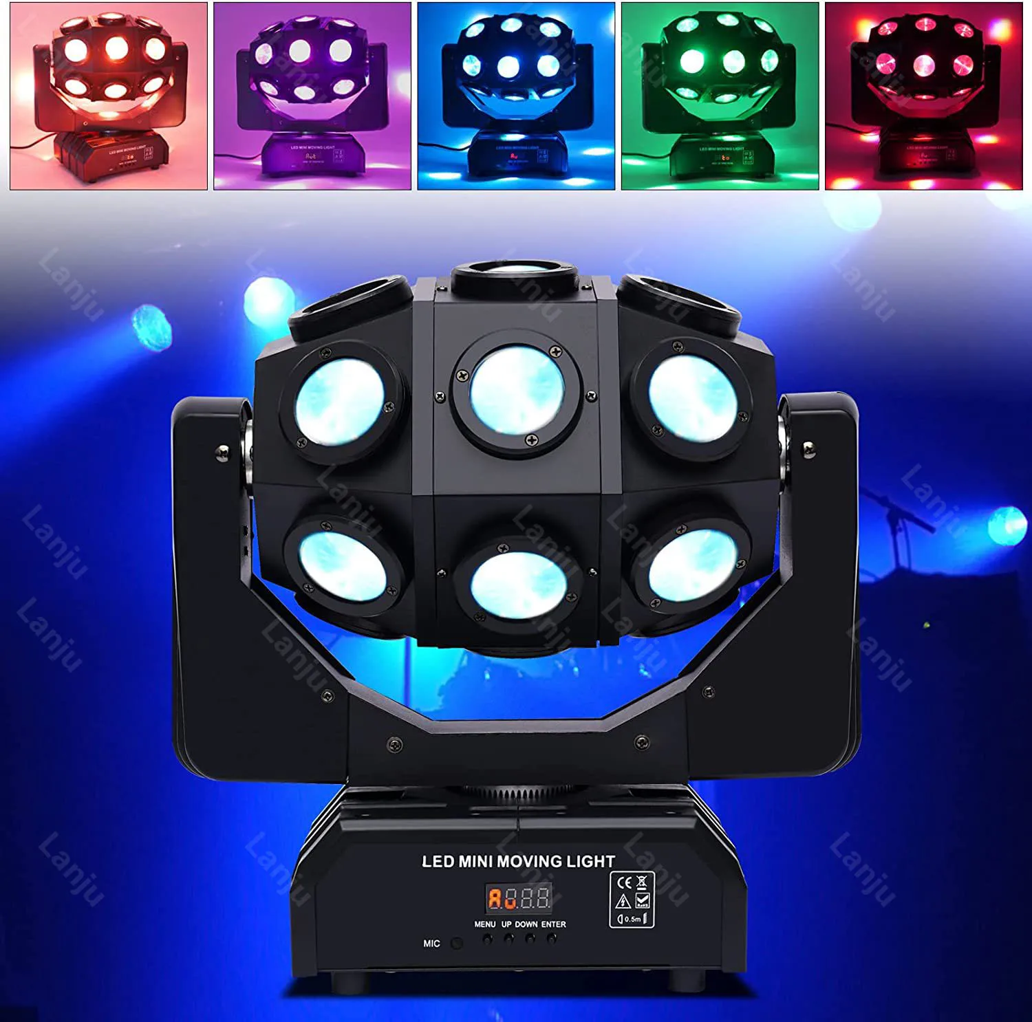 

LED moving head laser light RGBW beam strobe football lights bar KTV DJ disco wedding party audience light DMX512 stage lighting