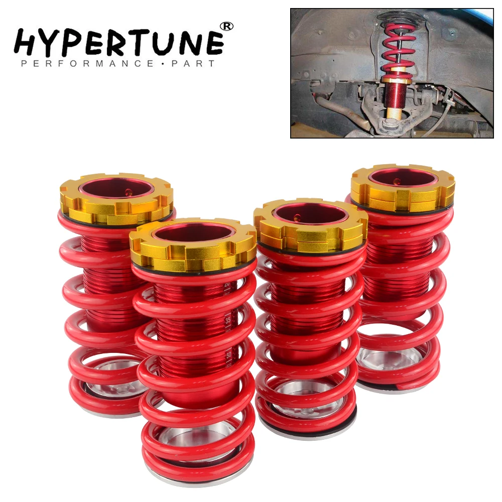 Hypertune - Gesmede aluminium schroefsets voor Honda Civic 88-00 Rood beschikbaar Schroefsetvering / schroefsetveren HT-TH11