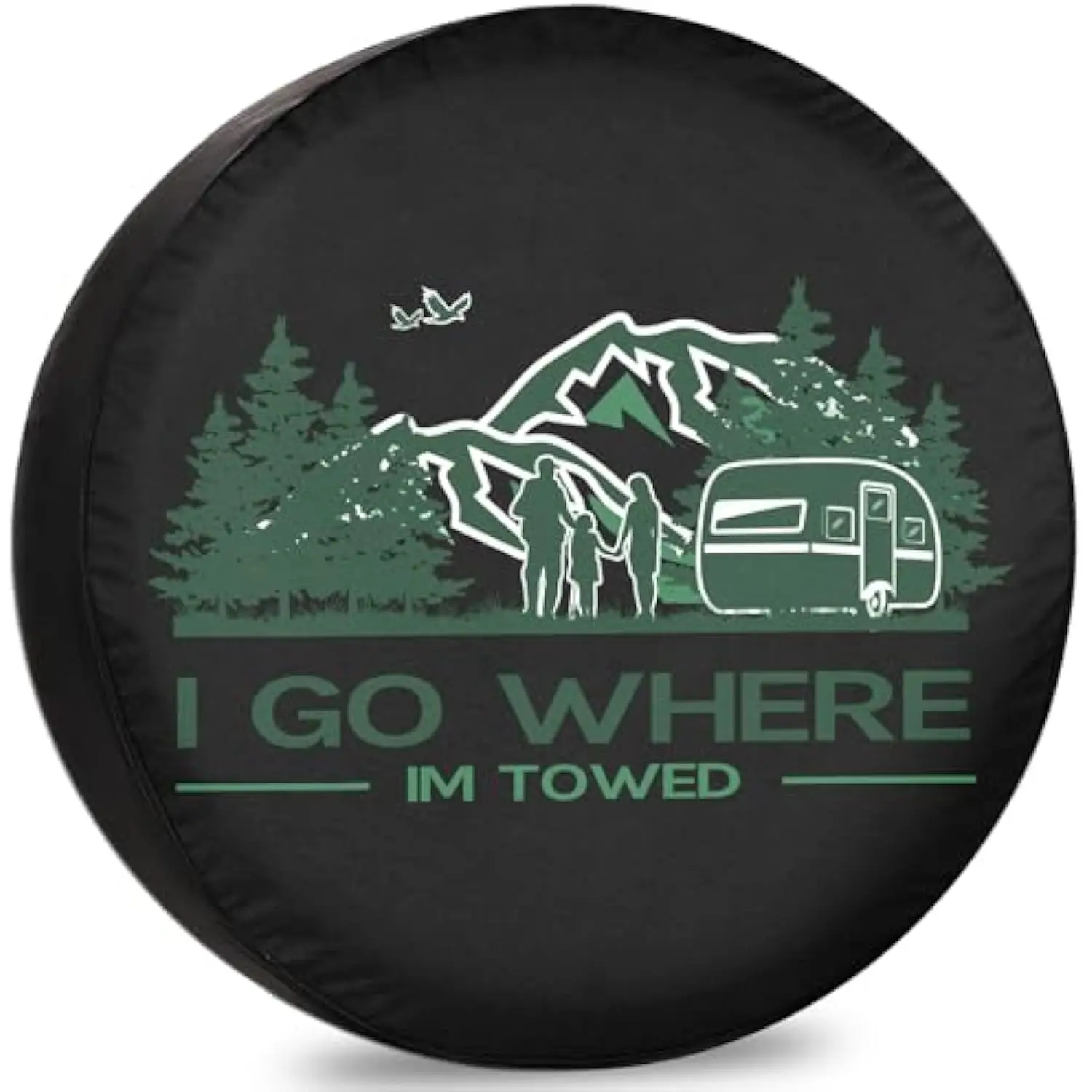 

Чехол для запасного колеса I Go Where Im Towed RV, утолщенный, из полиэстера, всепогодный, для кемперов и прицепов