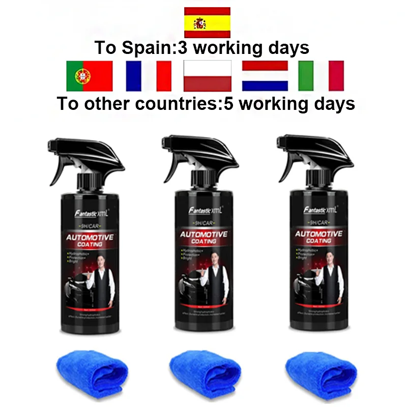 3PCS Auto 9H Rivestimento Ceramico Nano Vetro Placcato Cristallo Liquido Rivestimento Idrofobico Agente Lucidante Impermeabile Vernice 9H Durezza