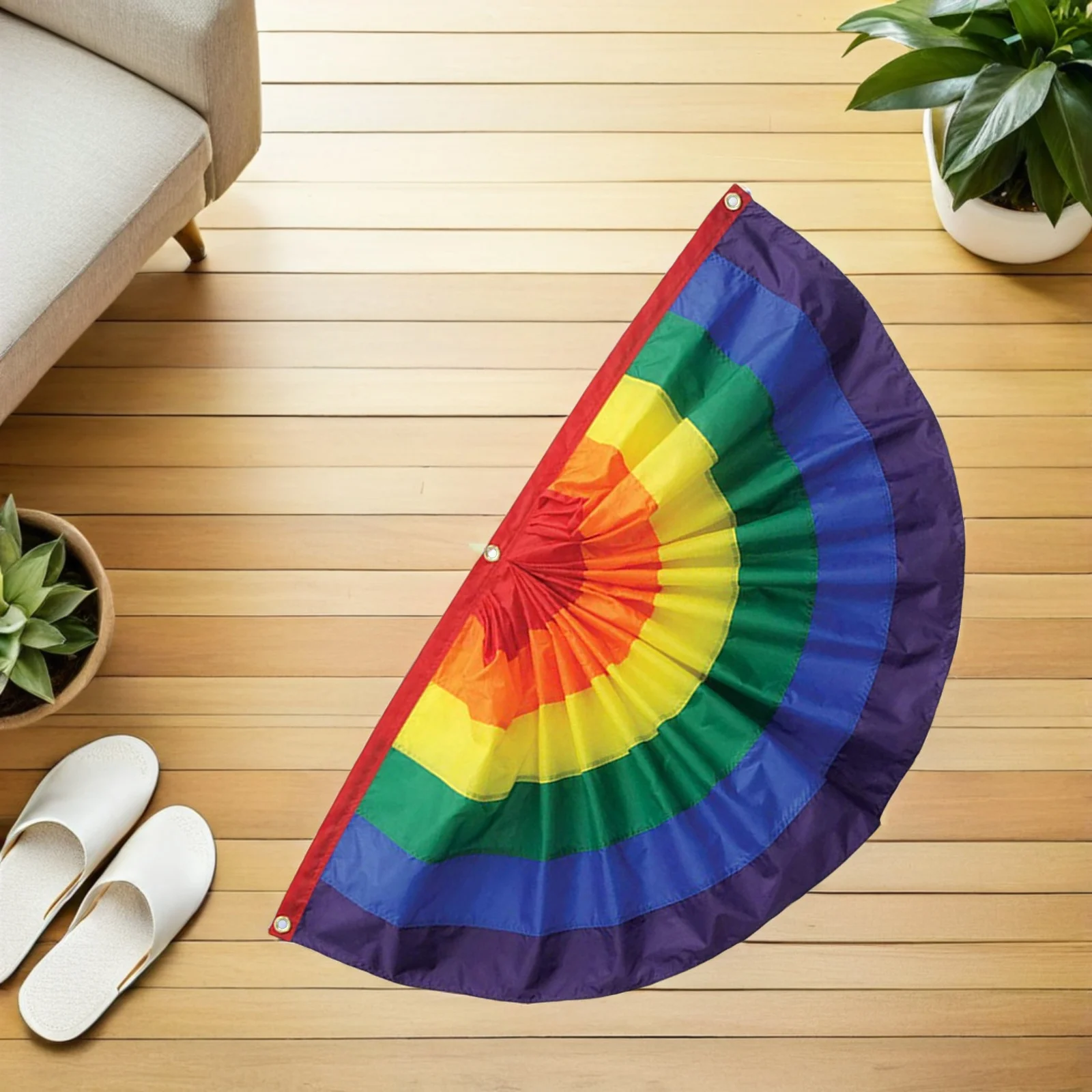 Strong Polyester Material with Reinforced Metal Grommets Weatherproof for Pride Day Events Parades Festivals