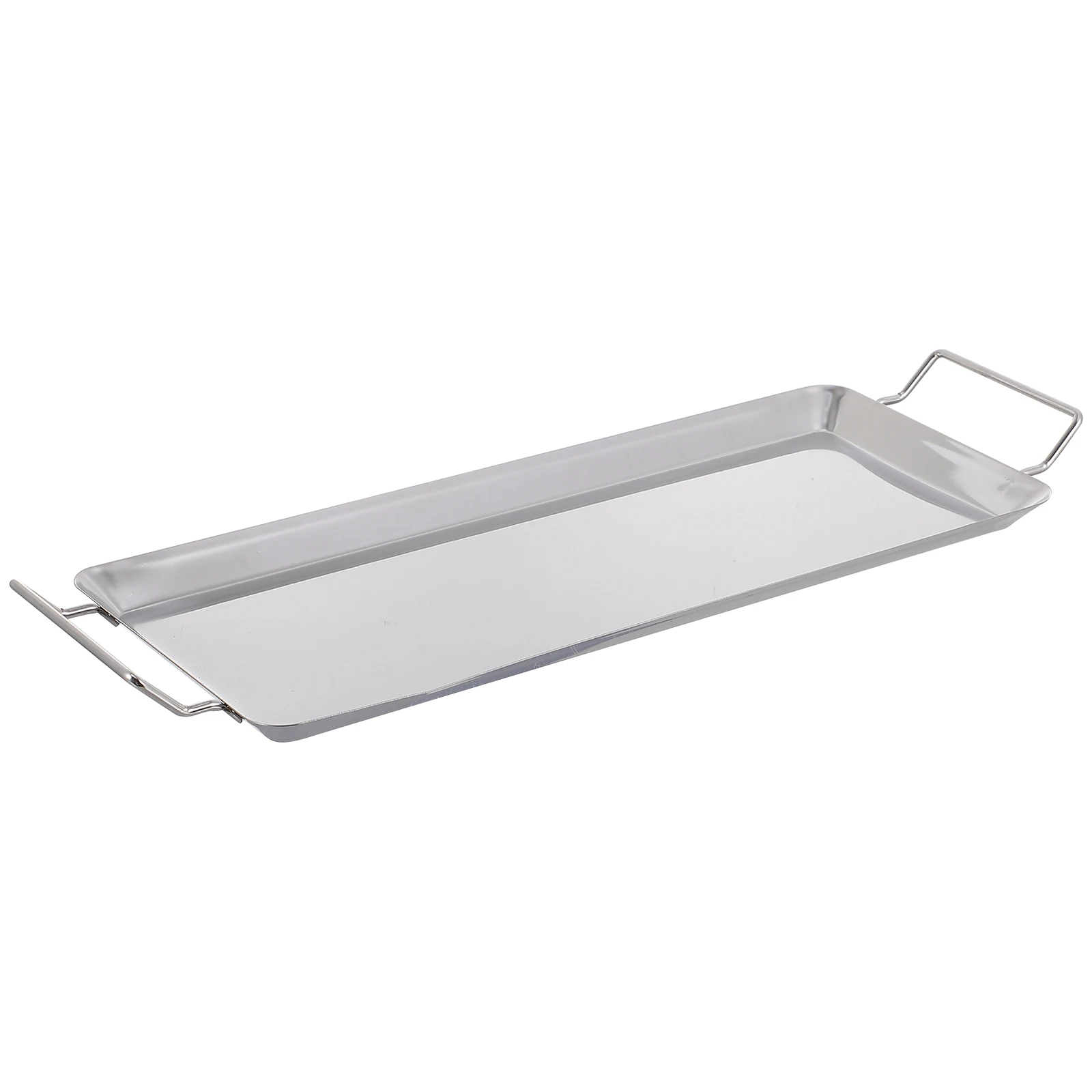

Stainless Steel Roasting Pan Non-Stick BBQ Tray Extra Thick Heat Distribution Easy Clean Grilled Fish Pan Barbecue Grill Plate
