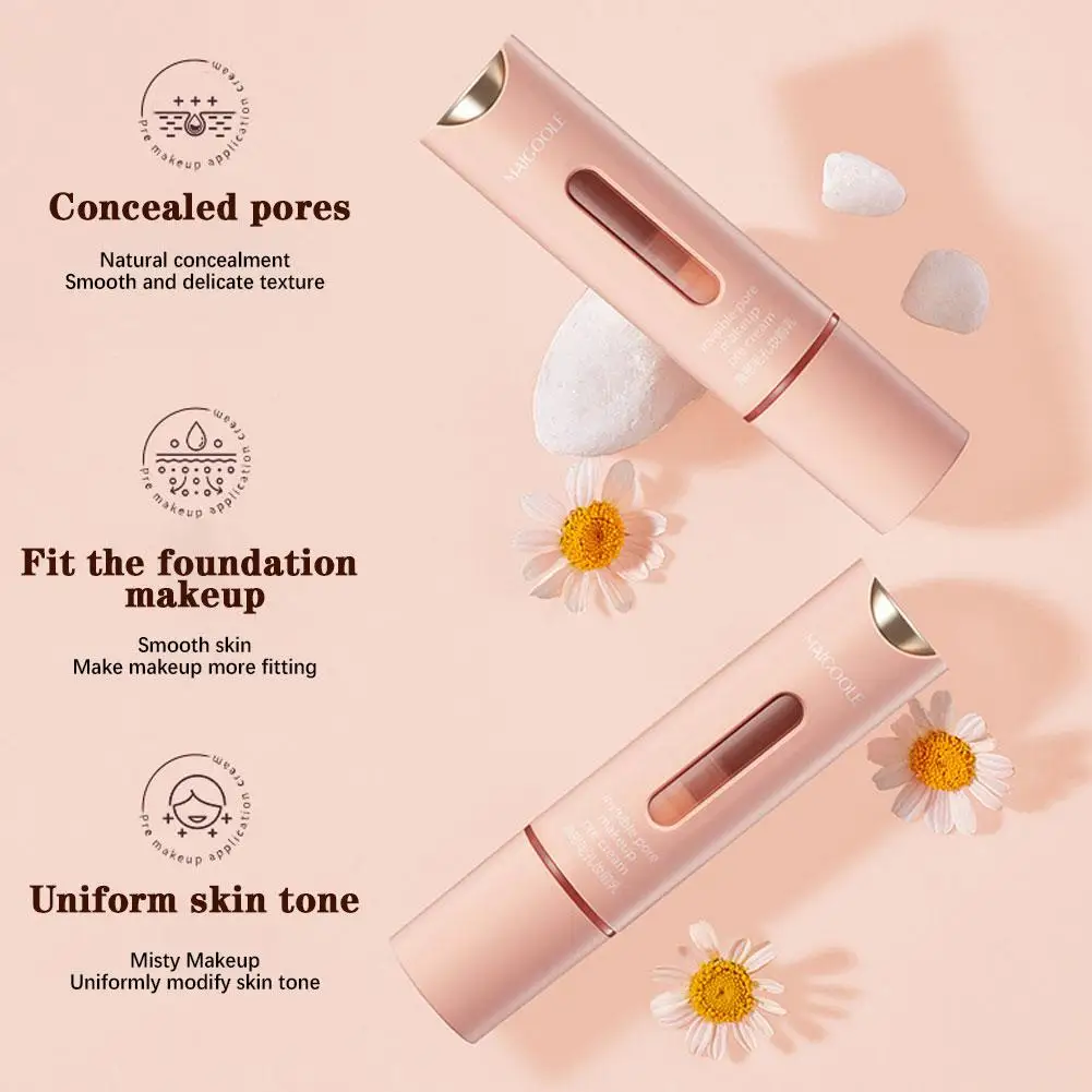 2Pcs Face Primer Makeup Primer Cream Pore Invisible Shrink Cream Isolation Concealer Cream Invisible Pore Cover Acne Marks