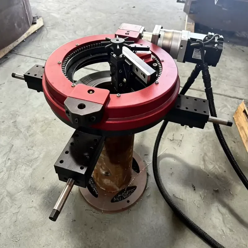 High Efficiency SFN-300 High-speed Onsite Pipeline Processing External Mounted Flange Facing Chamfering Repairing Machine for