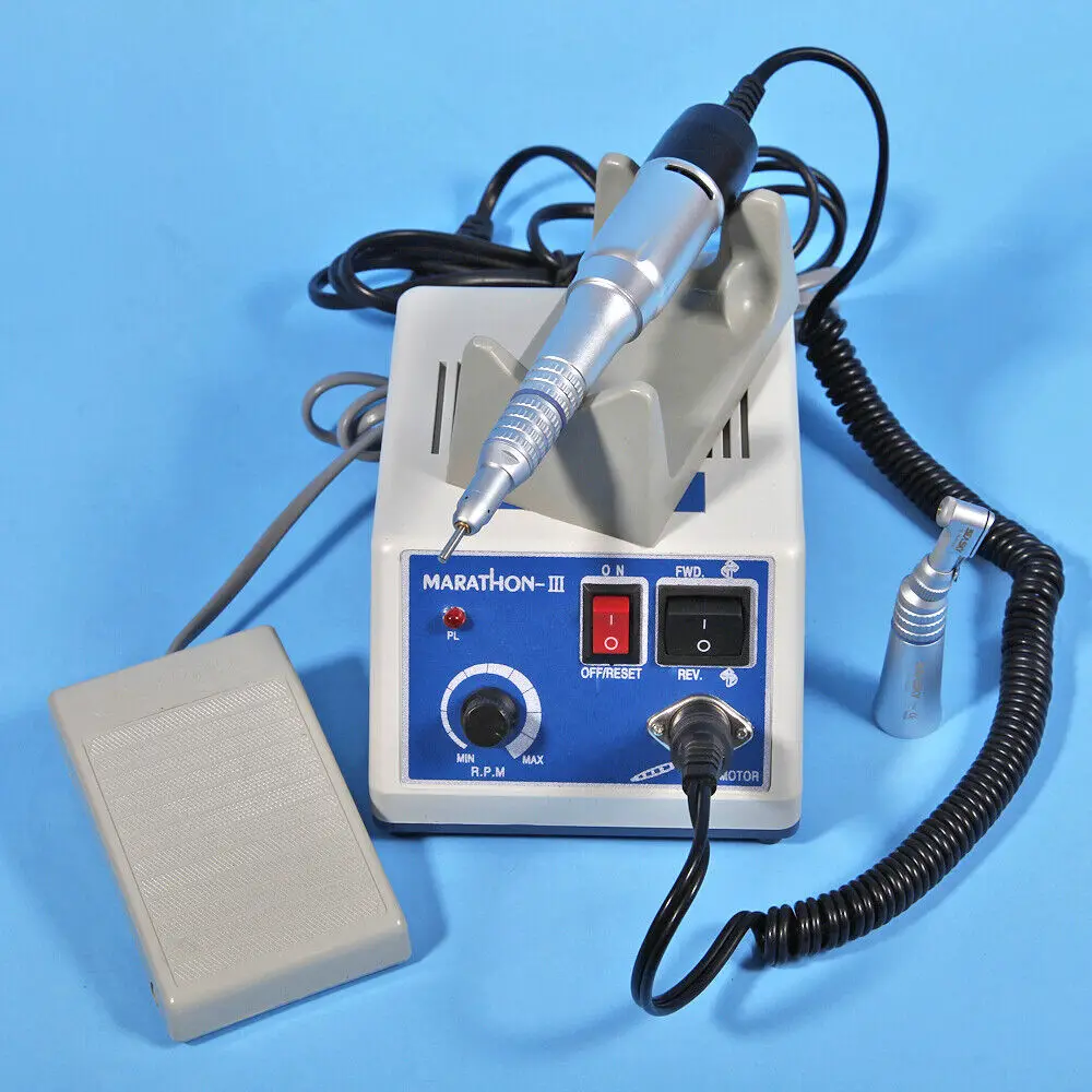 N3 laboratorium dentystyczne maraton 35K RPM mikrosilnik elektryczny/niska prędkość kątnica prosta rękojeść/10 szt. Wiertła do polerowania