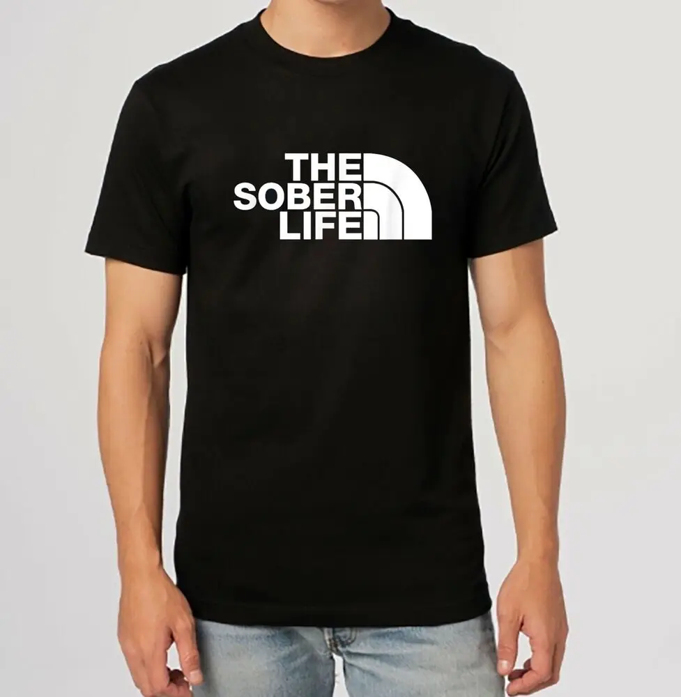 NEW LIMITED The Sober Life NA AA Sober Recovery Design Gift Idea T-Shirt S-3XL