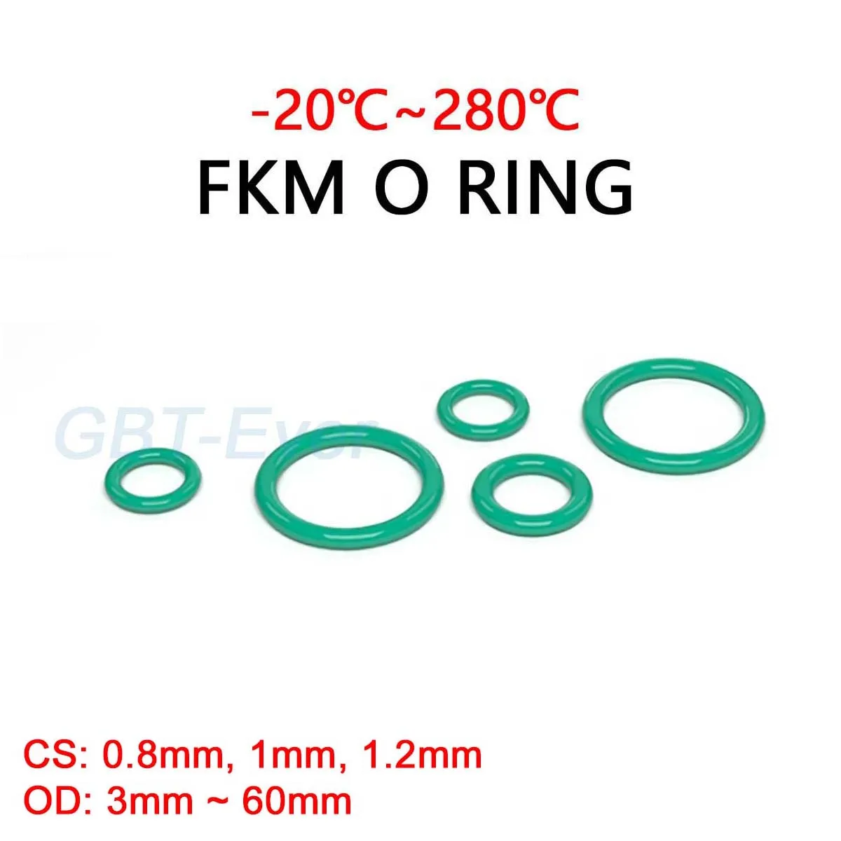 

FKM Green Fluorine Rubber O Ring CS 0.8/1/1.2mm O-Rings Sealing Gasket Washer OD 3mm~60mm Oil Resistant Acid & Alkali Resistant