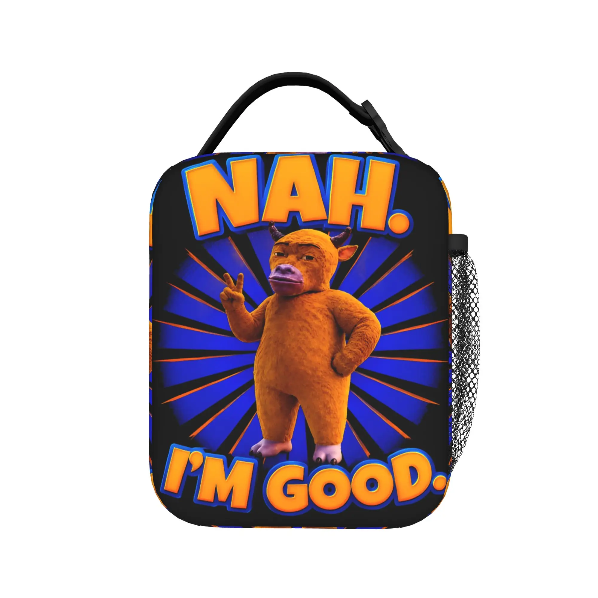 Niu Lai Funny Chinese Cow Meme Insulated Lunch Bag Thermal Bag Reusable,Meal Container Tote Lunch Box Food Bag College  Outdoor