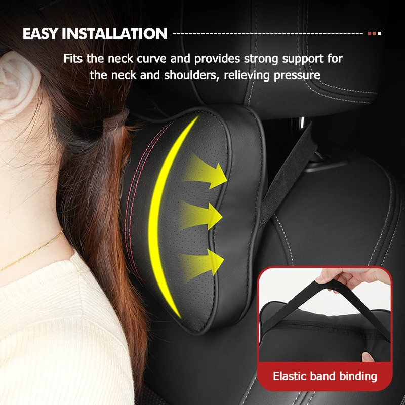 Car Lumbar Support Neck Pillow Waist Support Backrest Cushion For Hyundai Sonata i30 i20 Tucson Elantra Kona N Line view 5