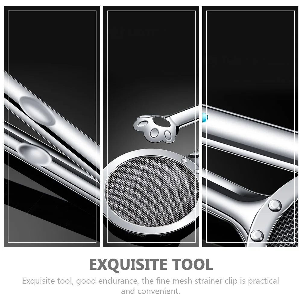 

Oil-Frying Strainer Clip Stainless Steel Thick Mesh Long Handle Fine Oil Filter Spoon For Frying Bbq Cooking Kitchen