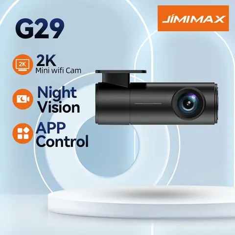 JIMIMAX G29 미니 대시캠 2K 5.8GHz 와이파이 지원 전방 카메라 차량용 DVR IR 야간 시야 주차 모드 대시캠 앱 제어
