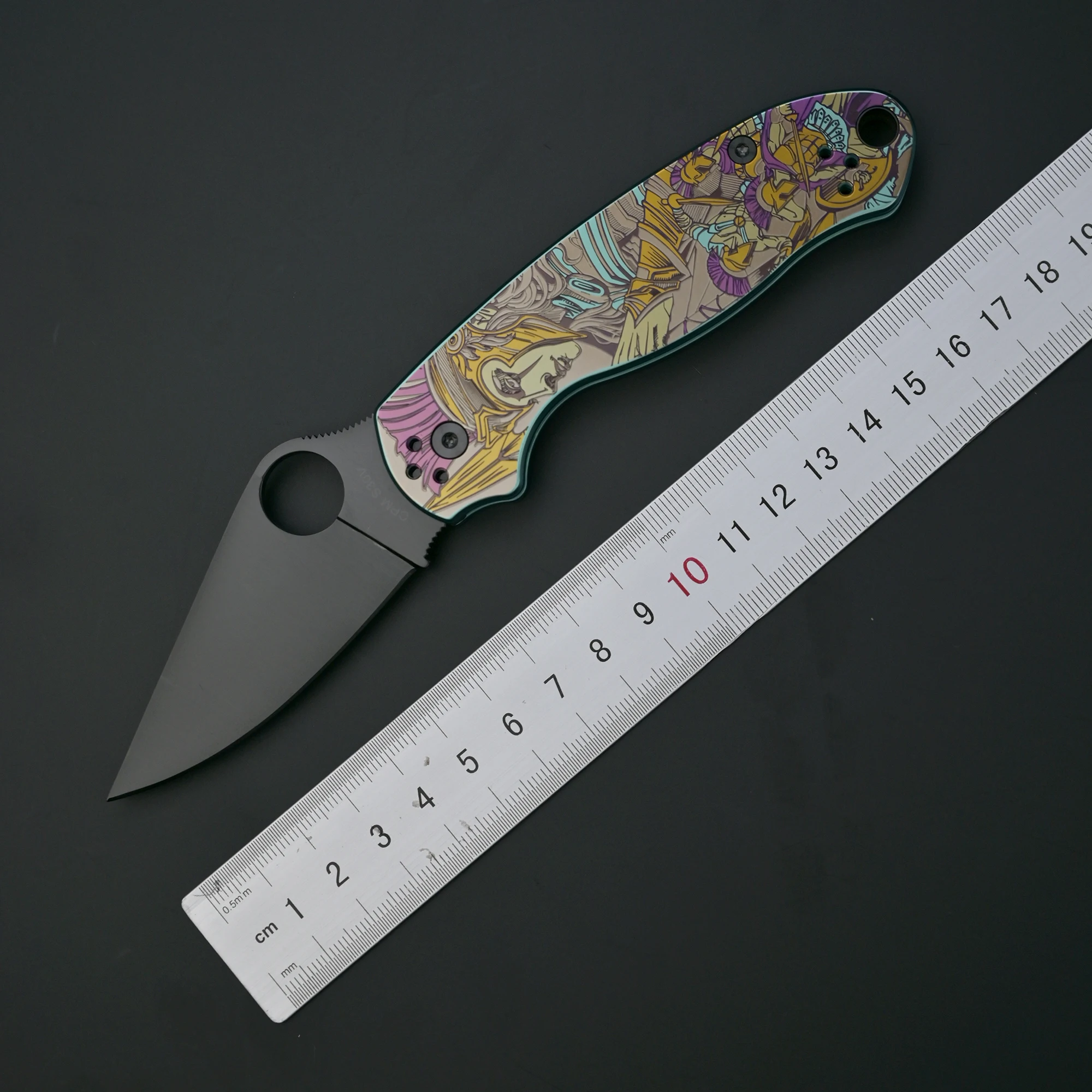 

[Spartan PLUS]Spider C223 High Hardness Sharp CPM-S30V Steel Sanding DLC Titanium Alloy Fruit Knife Pocket Knife