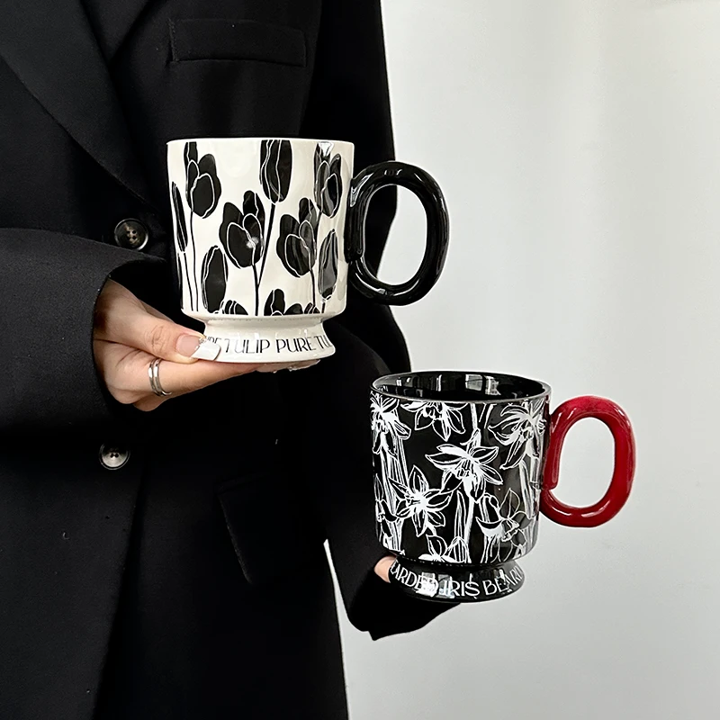 

Забавная кружка, нишевая китайская антикварная керамическая чашка для воды, чашка для послеобеденного чая, латте, подарок для девочек в виде сувенира