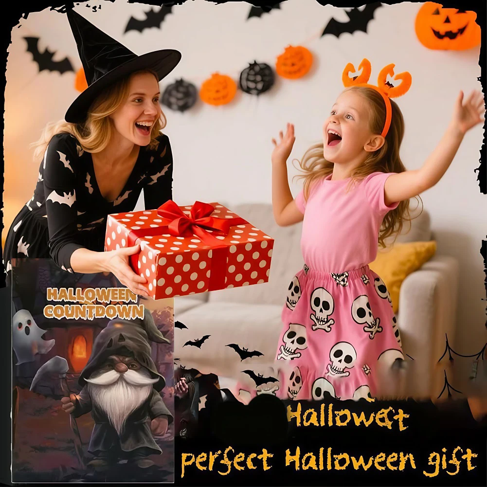 

Адвент-календарь на Хэллоуин, календарь обратного отсчета на 2025 год, Адвент-сюрприз с гномом для детей и взрослых, подарки