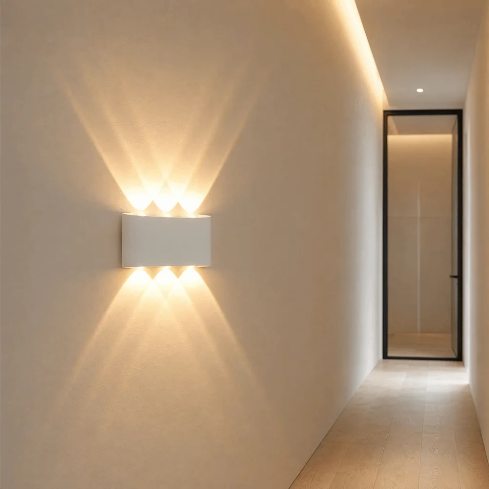 Modern 6W Wall Sconce Lights IP65 Waterproof Aluminum Material Up Down Wall Lights Warm White AC110-220V LED Wall Light Patio