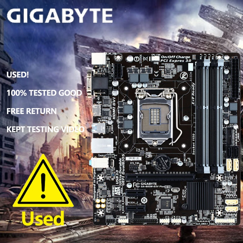 

GIGABYTE GA-B85M-D3V PLUS SOCKET 1150 GAMING MOTHERBOARD